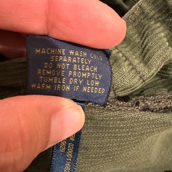 Polo Ralph Lauren Dungarees corduroy jeans Men 38x30 Varick Slim Straight Green. - Picture 4 of 9